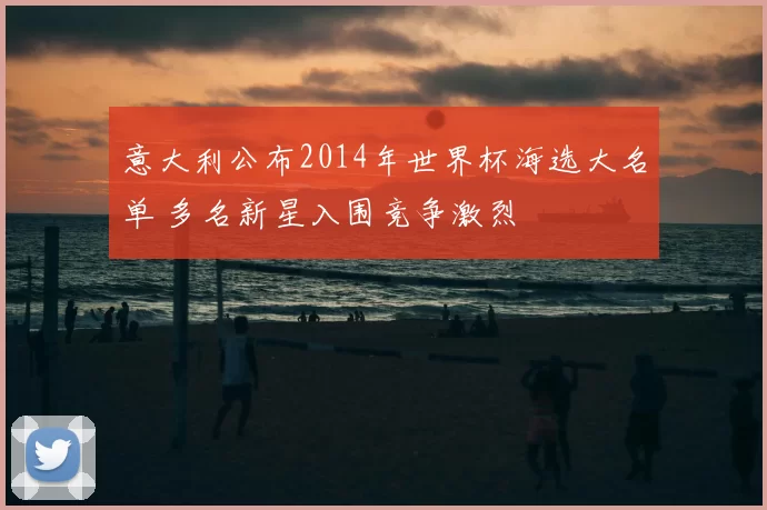 意大利公布2014年世界杯海选大名单 多名新星入围竞争激烈